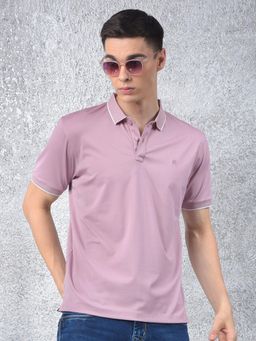 CRIMSOUNE CLUB - Men Mauve Polo T-Shirt