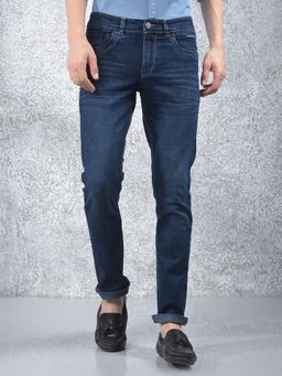 CRIMSOUNE CLUB - Men's Blue Slim Jeans