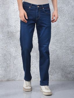CRIMSOUNE CLUB - Men's Blue Straight Jeans