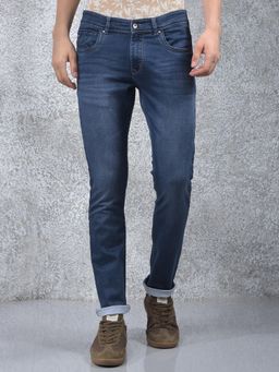 CRIMSOUNE CLUB - Men's Blue Slim Jeans