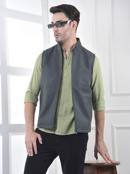 CRIMSOUNE CLUB - Men's Grey Sleeveless Puffer Jacket