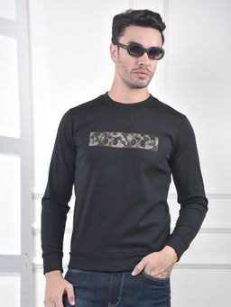 CRIMSOUNE CLUB - Men Black Graphic Print Sweatshirt