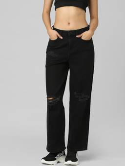 ONLY - Women Black Solid Casual Jeans