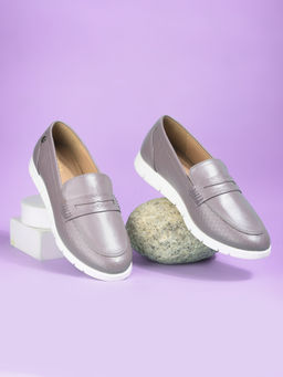 Bata - Women Casual Round Toe Loafers Taupe