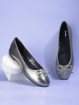 Bata - Women Casual Round Toe Ballerinas Grey