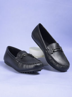 Bata - Women Casual Round Toe Loafers Black