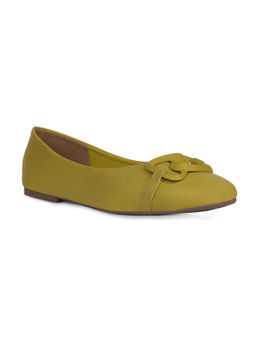 Bata - Women Casual Round Toe Ballerinas Green