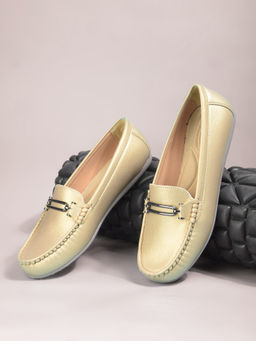 Bata - Women Casual Round Toe Loafers Yellow