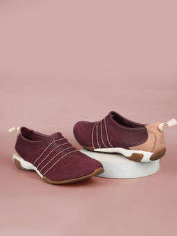 Hush Puppies - Women Casual Round Toe Slip On Sneakers Magenta