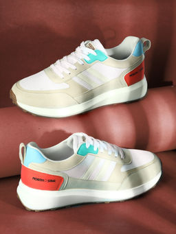 North Star - Women Sports Round Toe Low Top Walking Shoes Beige