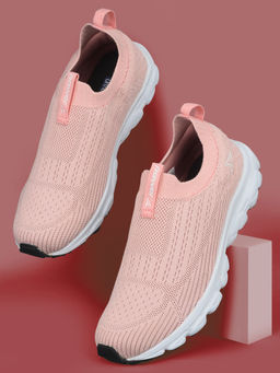 Power - Women Sports Round Toe Low Top Walking Shoes Peach