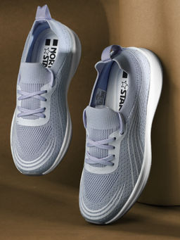 North Star - Women Casual Round Toe Lace-Ups Sneakers Purple