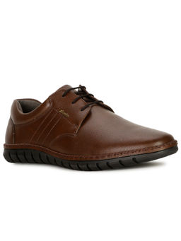 Bata - Men Casual Round Toe Derbies Shoes Brown