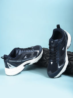 Power - Men Sports Round Toe Walking Shoes Navy Blue