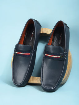 Red Label - Men Casual Round Toe Loafers Navy Blue