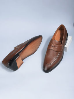 Hush Puppies - Men Formal Round Toe Loafers Brown