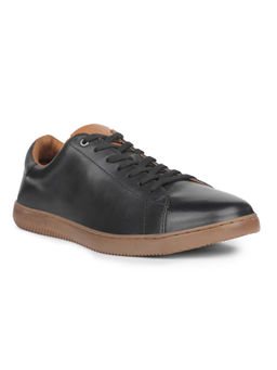 Hush Puppies - Men Casual Round Toe Lace-Ups Sneakers Black