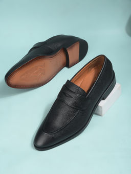 Hush Puppies - Men Formal Round Toe Loafers Black