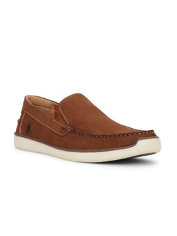 Hush Puppies - Men Casual Round Toe Loafers Tan
