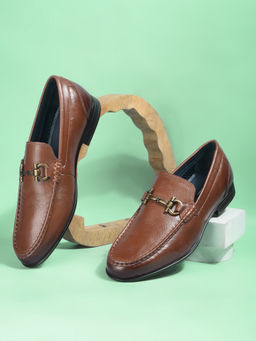 Red Label - Men Formal Round Toe Loafers Tan