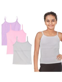 Plan B - Grey, lavender & Baby Pink Camisole (Pack of 3)