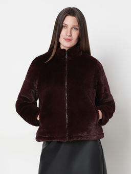 VERO MODA - Brown Turtle Neck Puffer Jacket