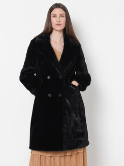 VERO MODA - Black Notched Lapel Wintercoat Jacket