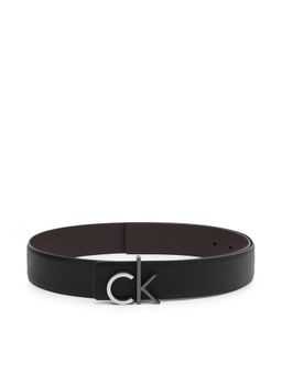 Calvin Klein - Solid Black Leather Reversible Belt