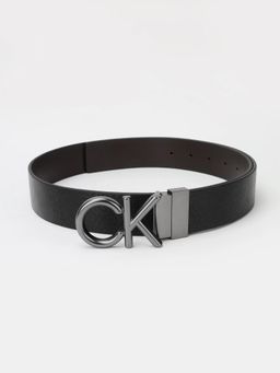 Calvin Klein - Solid Black Leather Reversible Belt