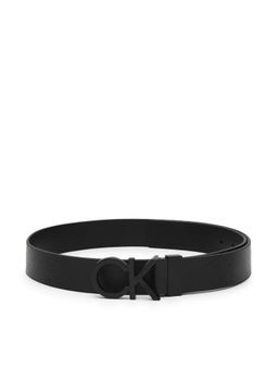 Calvin Klein - Logo Black Leather Classic Belt