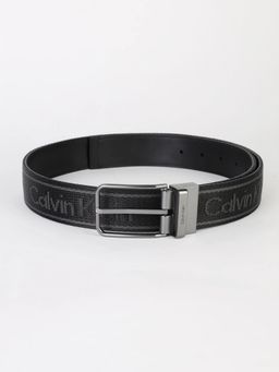 Calvin Klein - Logo Black Leather Classic Reversible Belt