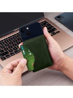 The Wallet Store - Unisex Urbanmag Secure Magsafe Tri-Fold Cardholder - Green