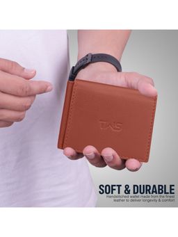 The Wallet Store - Fold Craft Genuine Leather Wallet - Tan