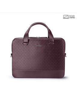 Lapis Bard - Enigma 14-Inch Laptop Bag with Detachable Strap- Burgundy