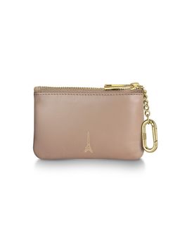 Sheaffer - Emily in Paris Full-Grain Leather Zipped Key Fob Pouch- Beige