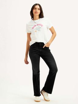 Levi's - Women Black Wedgie Bootcut Fit Mid Rise Jeans