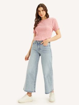 Levi's - Women 318 Blue Flared Fit Mid Rise Jeans