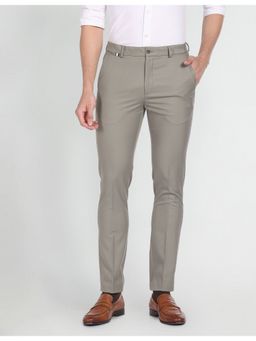 Arrow Newyork - Jackson Super Slim Solid Trousers-Brown