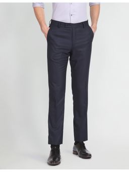Arrow - Dobby Recycled Smart Flex Formal Trousers-Blue
