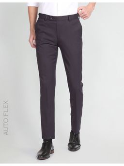 Arrow - Dobby Solid Autoflex Trousers-Wine