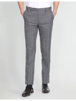 Arrow - Dobby Regular Fit Autoflex Trousers-Grey