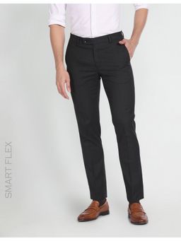 Arrow - Slim Fit Smart Flex Formal Trousers-Black