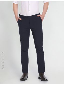 Arrow - Autoflex Hudson Regular Fit Trousers-Blue