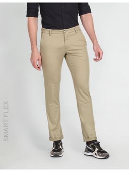 Arrow Sports - Smart Flex Bronson Slim Fit Trousers-Brown
