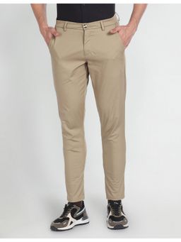 Arrow Sports - Smart Flex Carson Slim Fit Trousers-Brown