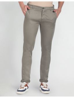 Arrow Sports - Slim Fit Smart Flex Trousers-Green