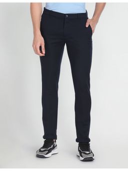 Arrow Sports - Low Rise Slim Fit Trousers-Blue