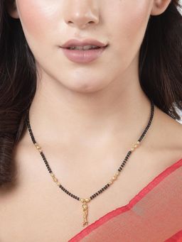 Gahan - Women Ethnic Gold-Plated Beaded Mangalsutra