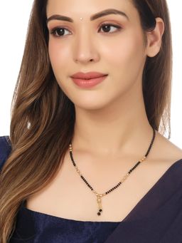 Gahan - Women Ethnic Gold-Plated Beaded Mangalsutra