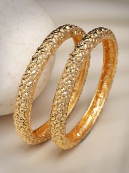 Gahan - Women Pack of 2 Gold-Plated Handcrafted Traditional Bangles